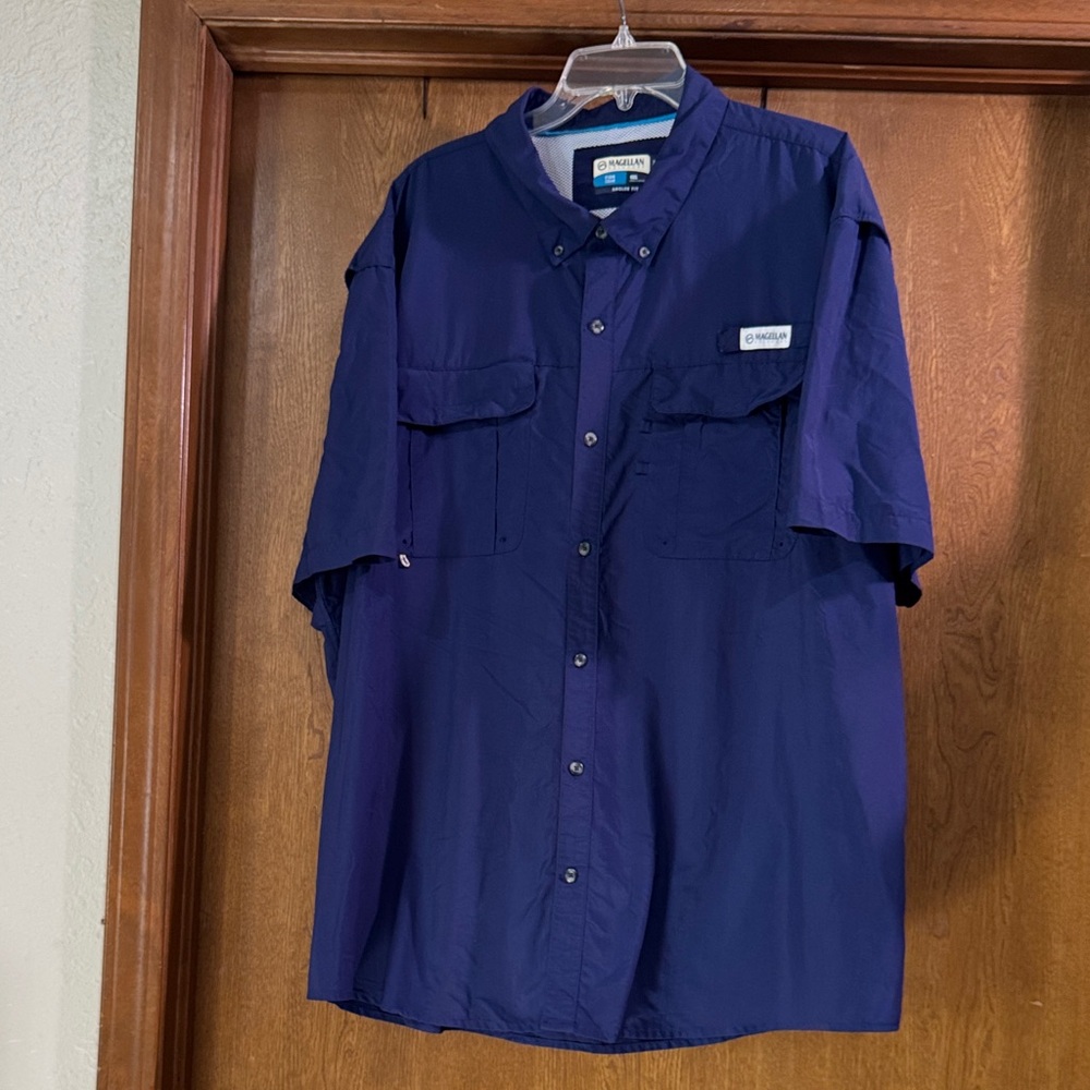 Magellan Men's Deep Navy Blue Casual Shirt